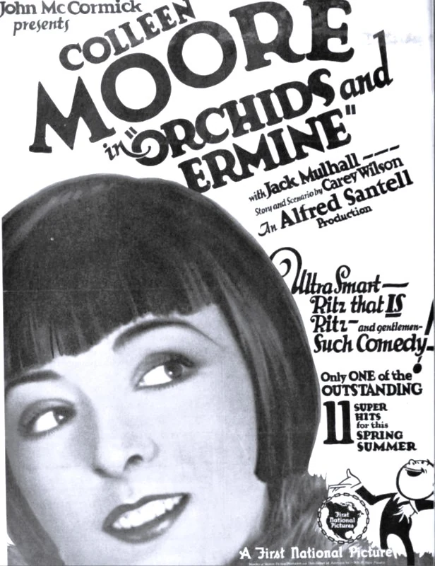 1927 Orchids and Ermine advertisement featuring Colleen Moore