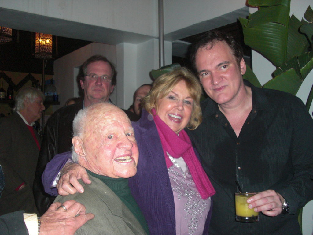 Mickey Rooney, Jan Rooney and Quentin Tarantino Hollywood Chauteau Marmont Hotel