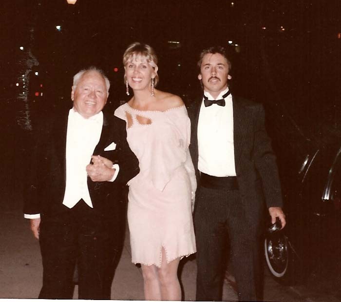 Mickey Rooney, Jan Rooney and Christoher Aber at the Grammys 1980