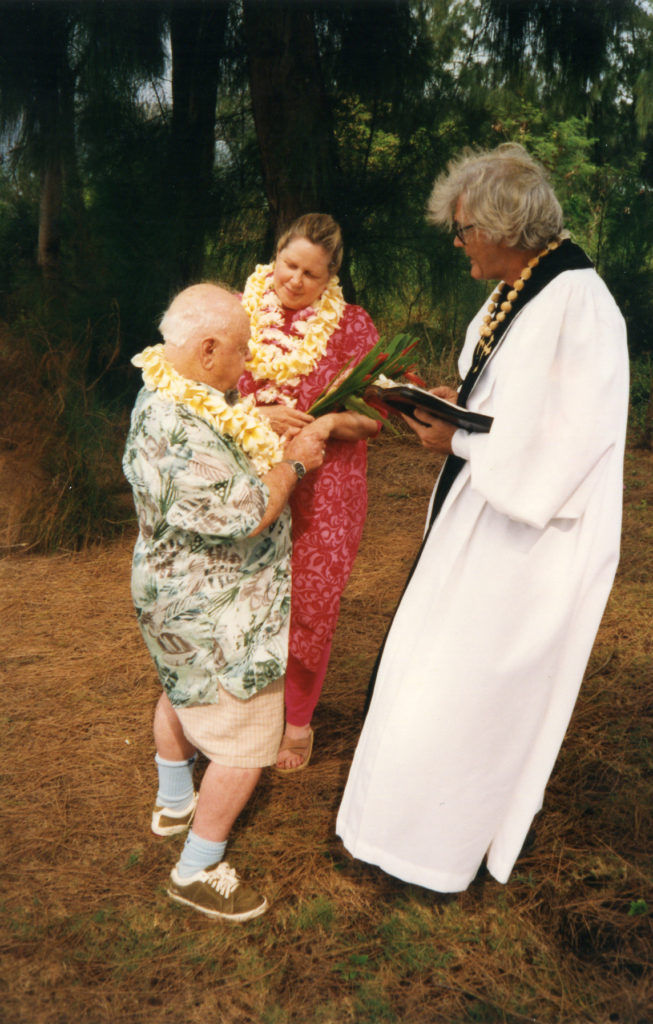 Jan and Mickey Rooney renew vows in Maui, Hawaii 1998