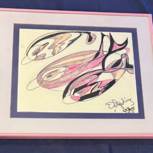 1970s Original Dolphins Drawing by Jan Rooney