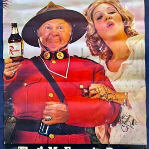 Mickey Rooney and Jan Rooney Autographed Rainier Beer Promo Poster